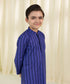 Boys Blue Printed Cambric Suit